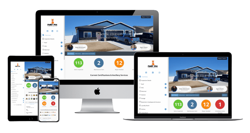 Fancy Fox Property Inspections, LLC sample inspection report transparent